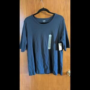Duluth Trading Co. - Longtail T Elbow Sleeve Scoopneck - Navy - XXL - 2 Tees